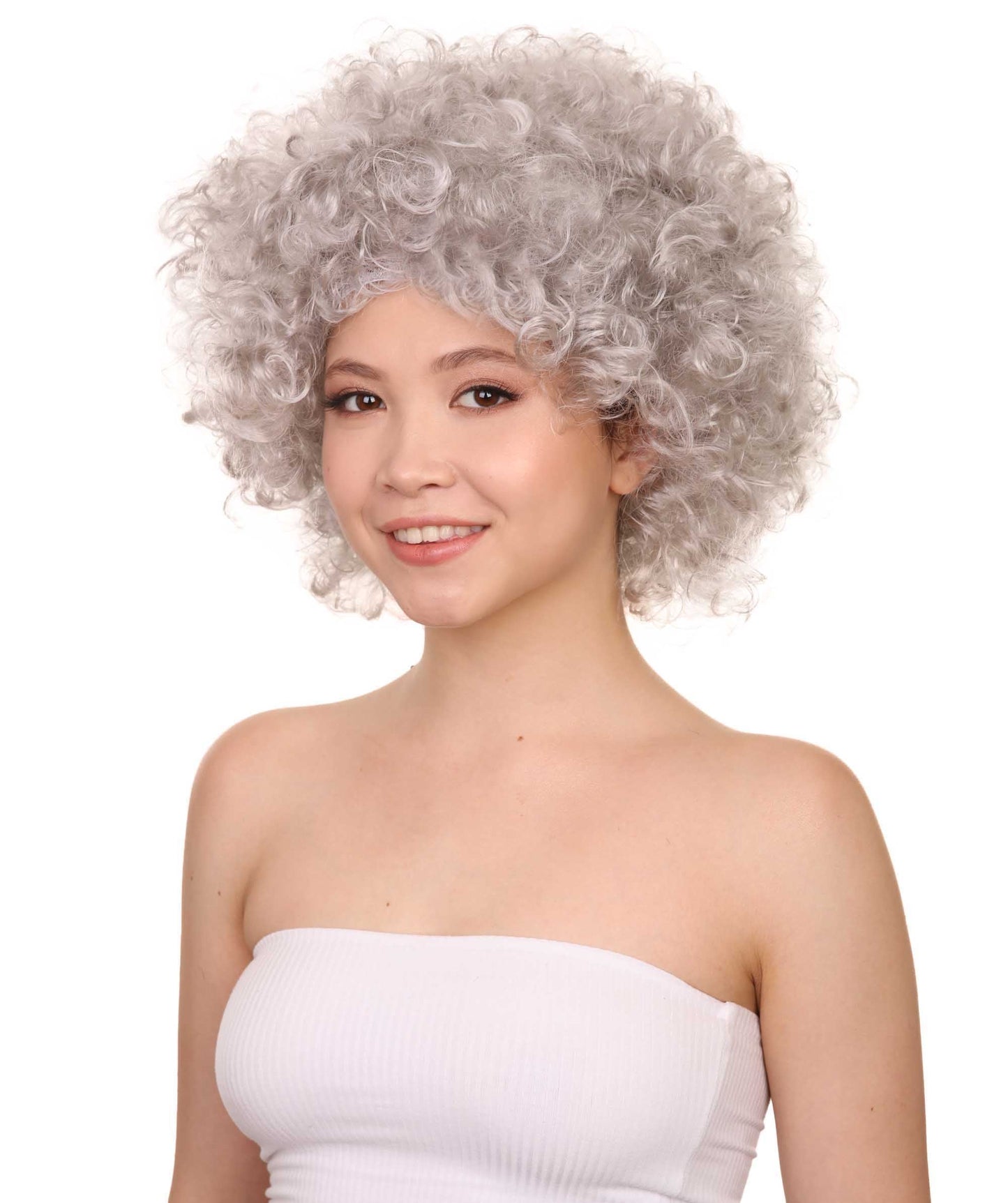 Grey afro wig