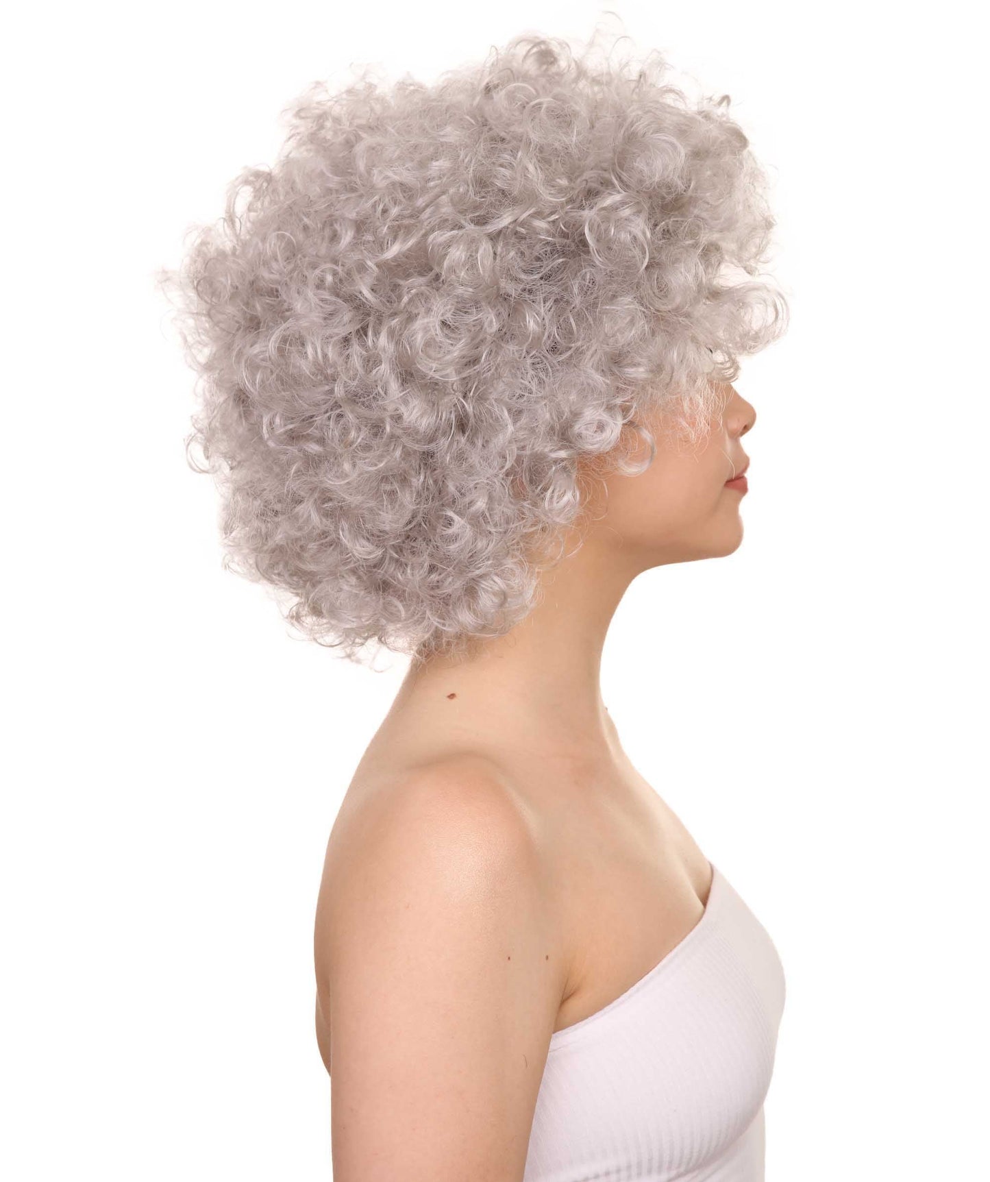 Grey afro wig