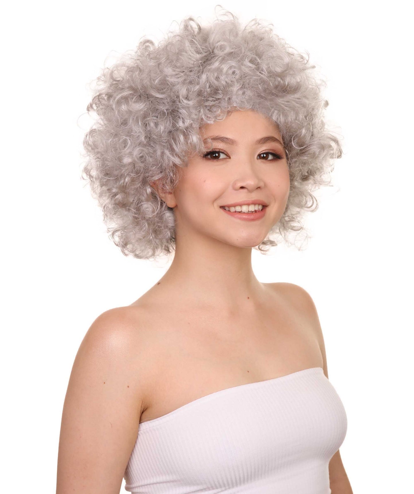 Grey afro wig