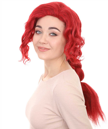 Neon Red Women's Wig 