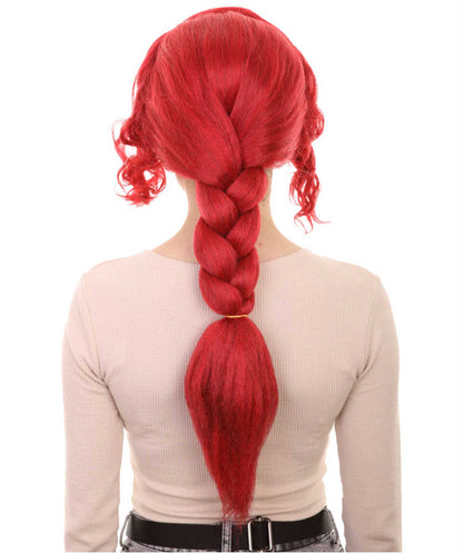 Neon Red Women's Wig 