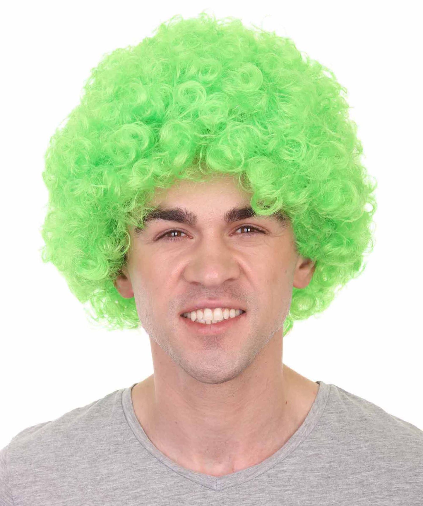 Green jumbo sports wig