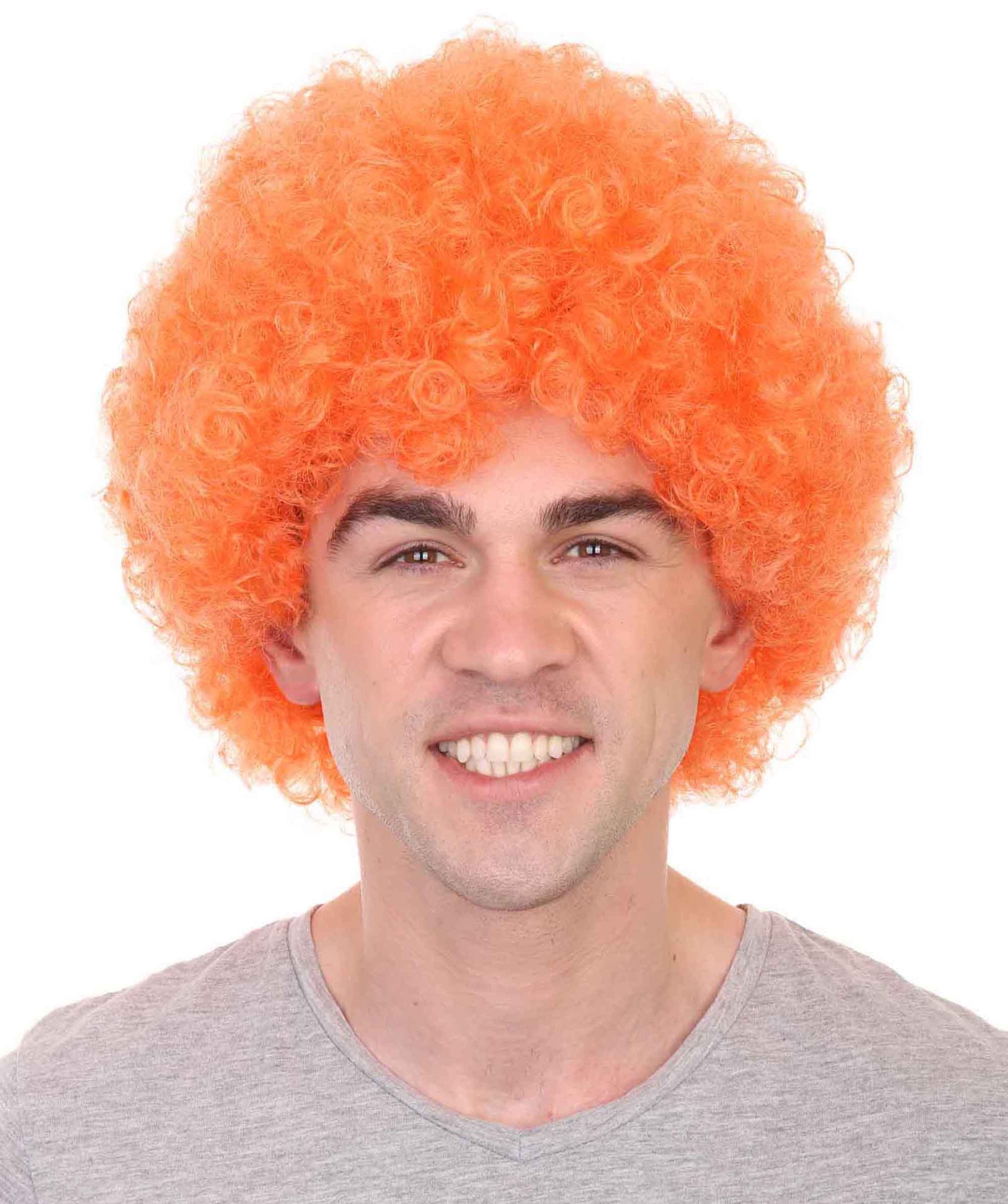 Orange Unisex Afro Wig