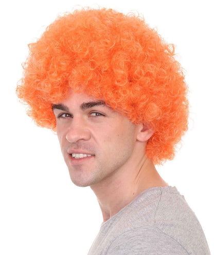 Orange Unisex Afro Wig