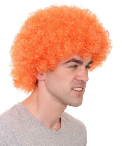 Orange Unisex Afro Wig