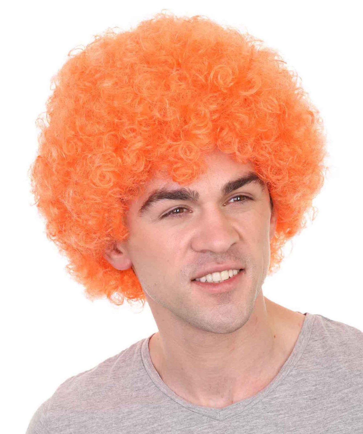 Orange Unisex Afro Wig