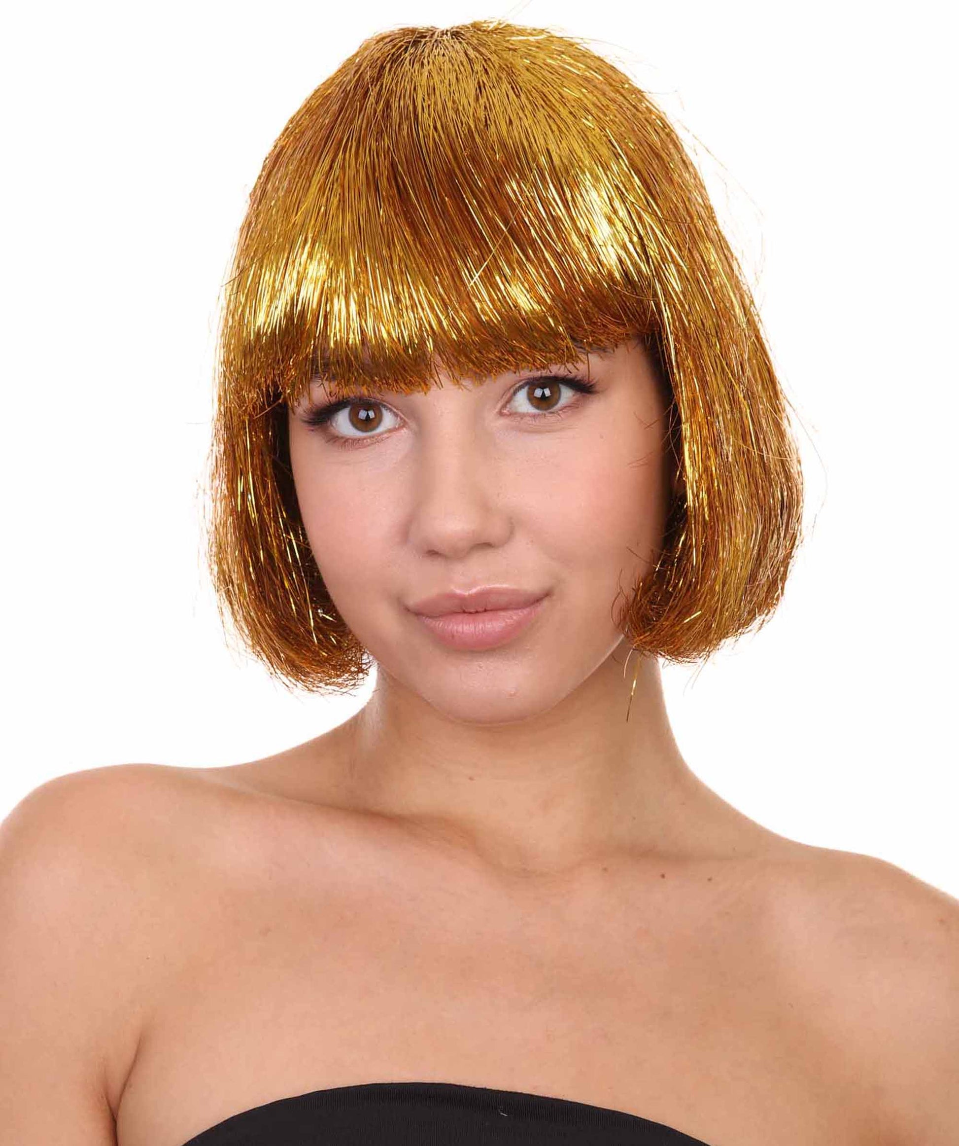 Gold Bob Tinsel Wig