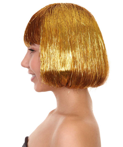 Gold Bob Tinsel Wig