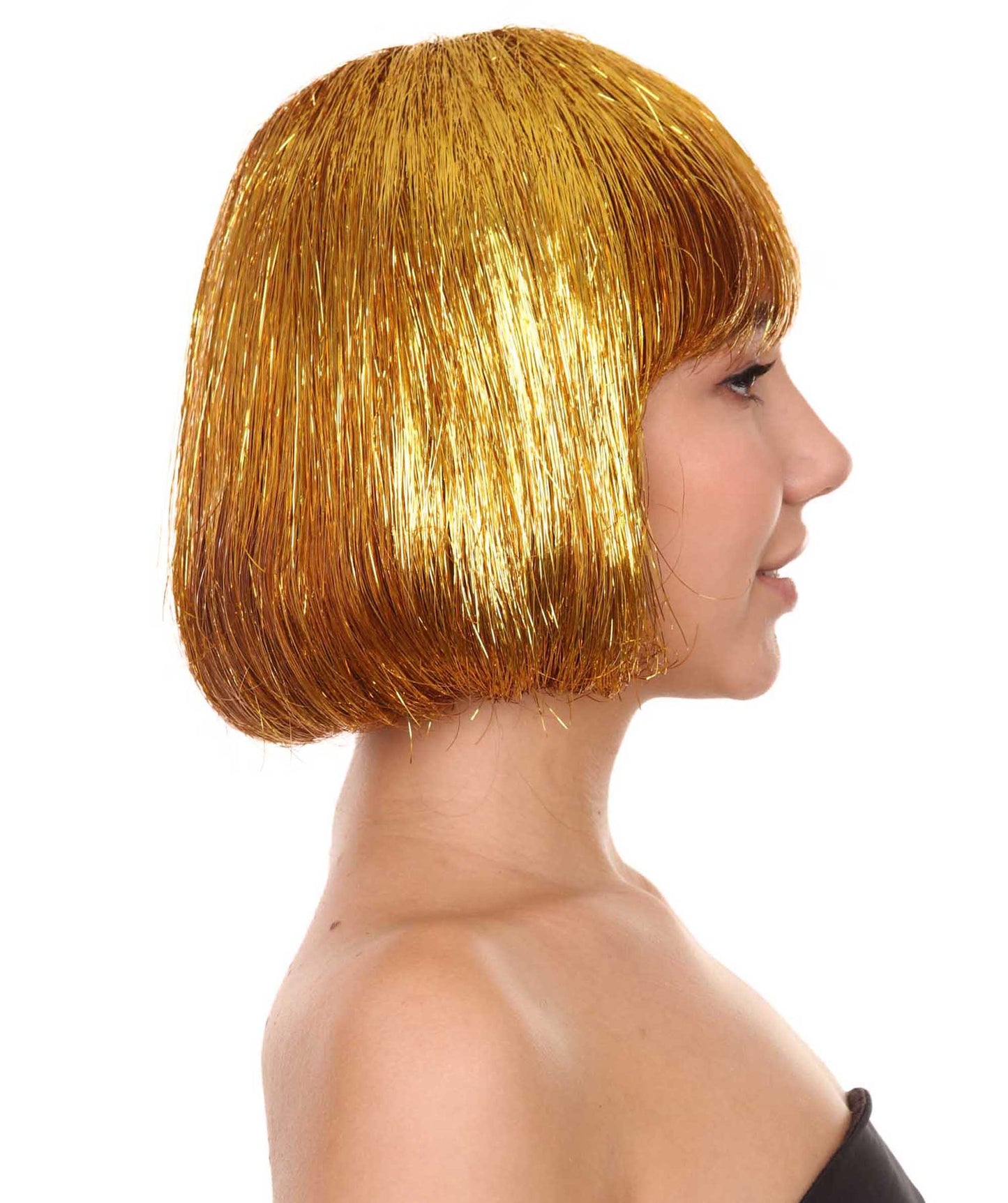 Gold Bob Tinsel Wig