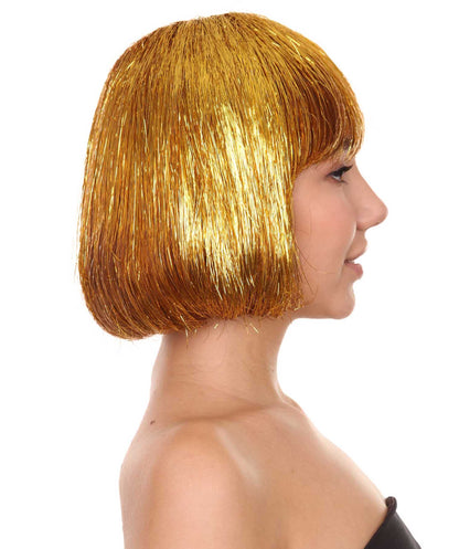 Gold Bob Tinsel Wig