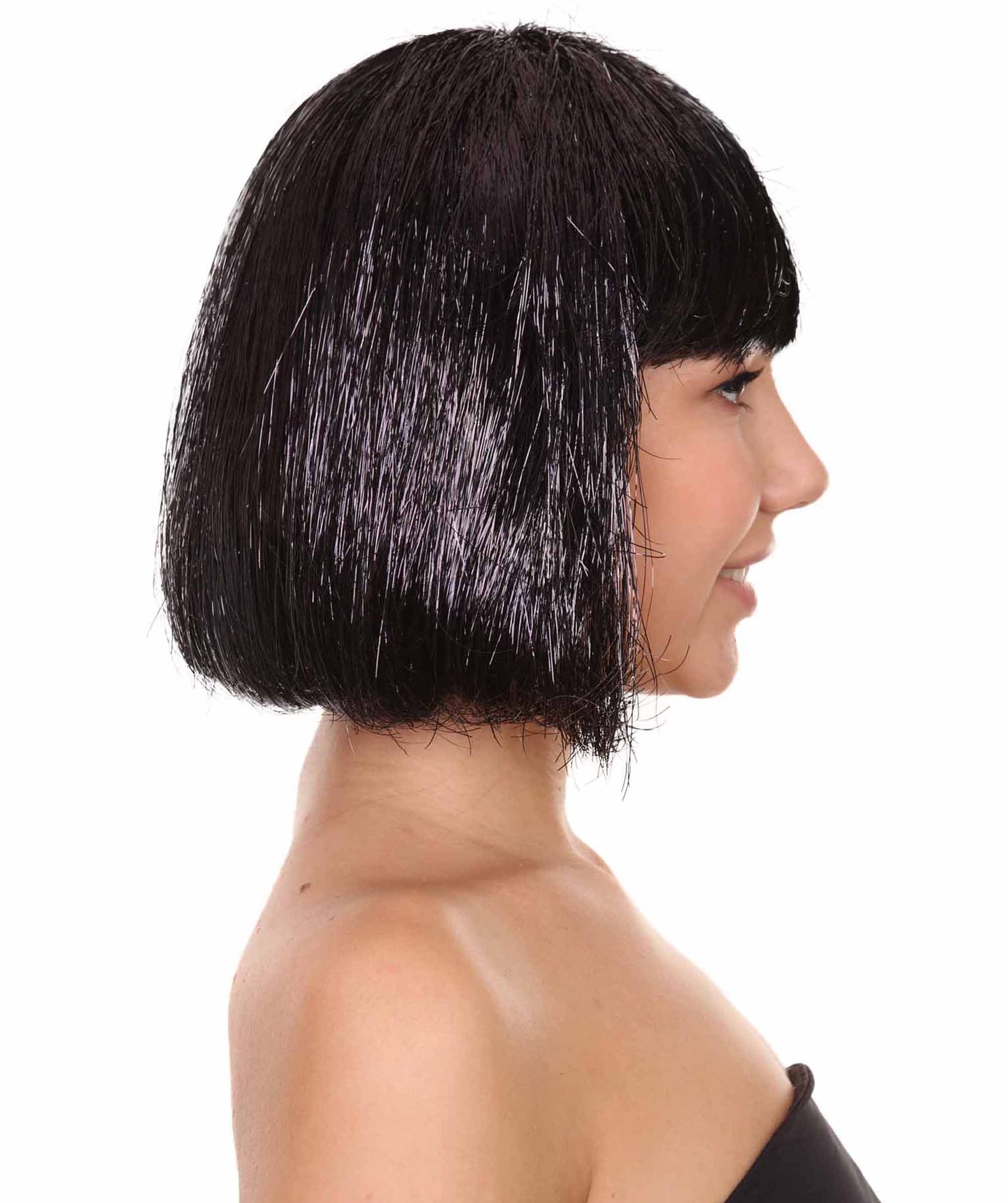 Black Bob Tinsel Wig