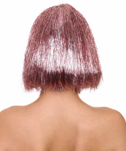 Purple Bob Tinsel Wig