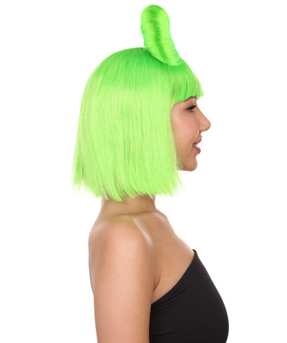 Lime Women's Butterfly Bow Wigs