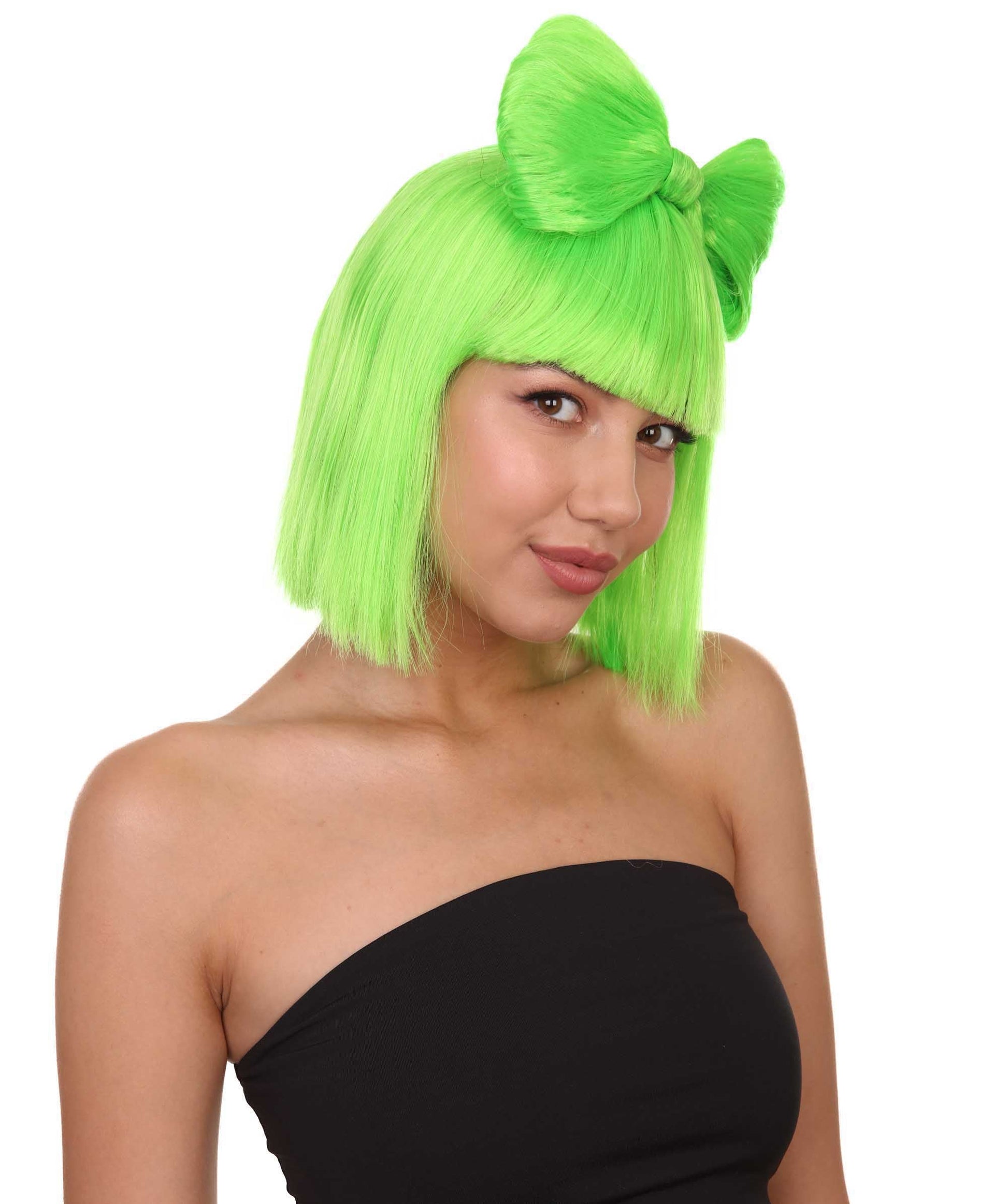 Lime Women's Butterfly Bow Wigs