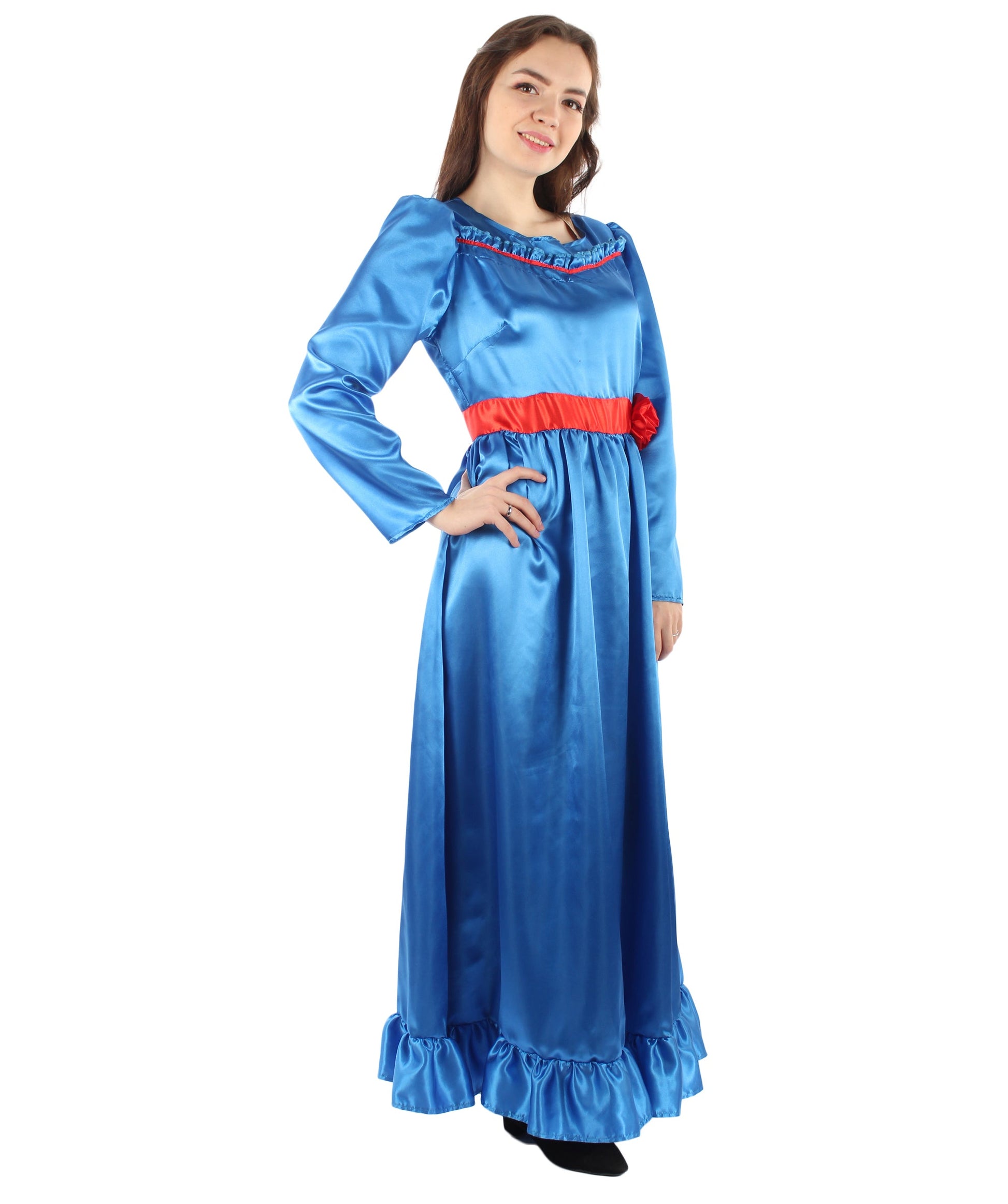 Blue Evil Doll Long Maxi Dress