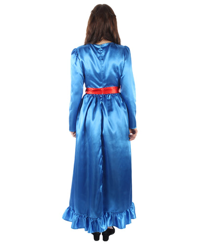 Blue Evil Doll Long Maxi Dress