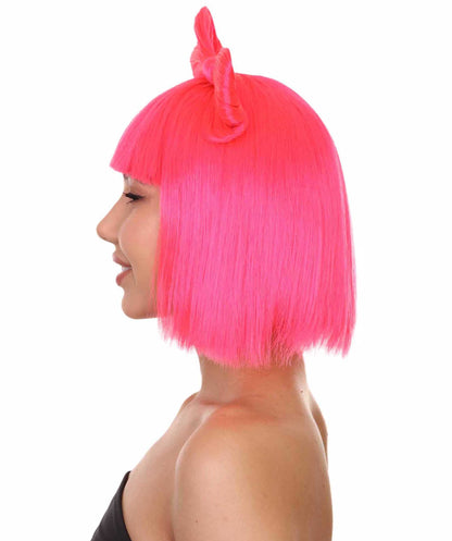 Neon Pink Women's Butterfly Bow Wigs