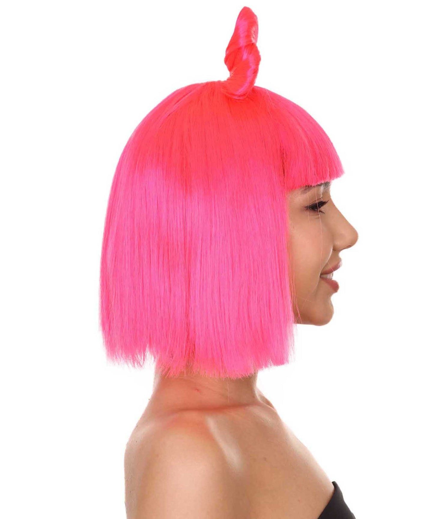 Neon Pink Women's Butterfly Bow Wigs