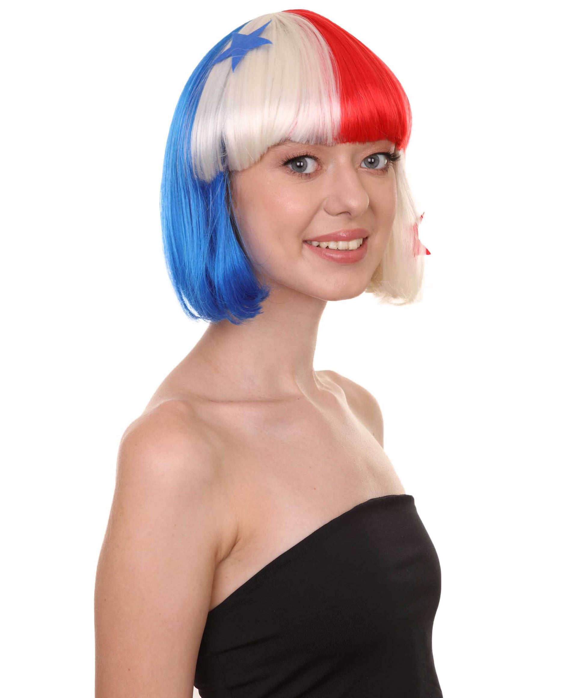 Panama Flag Bob Wig