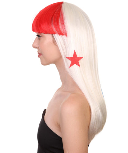 Panama Flag long Bob Wig