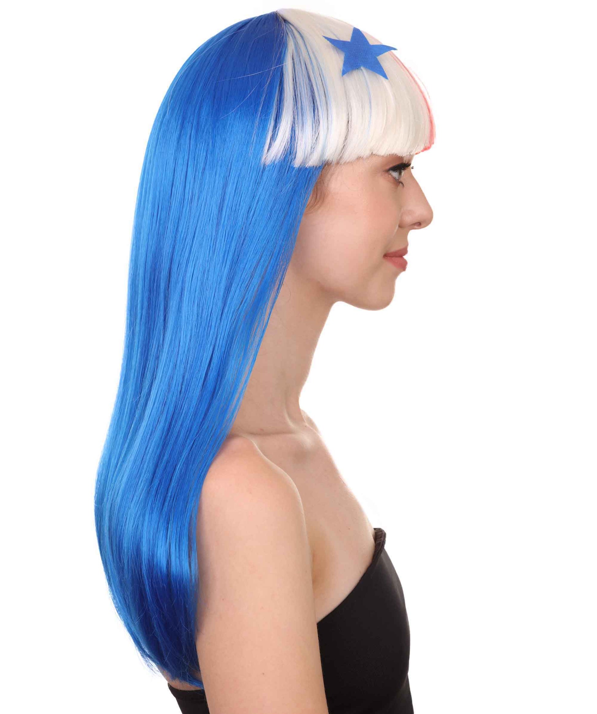 Panama Flag long Bob Wig