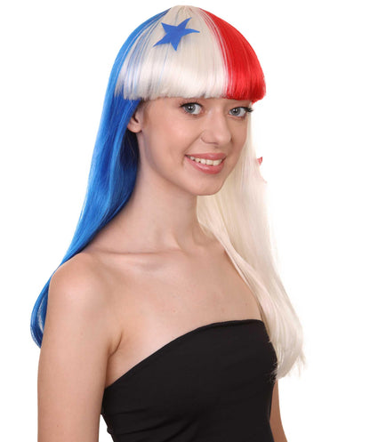 Panama Flag long Bob Wig