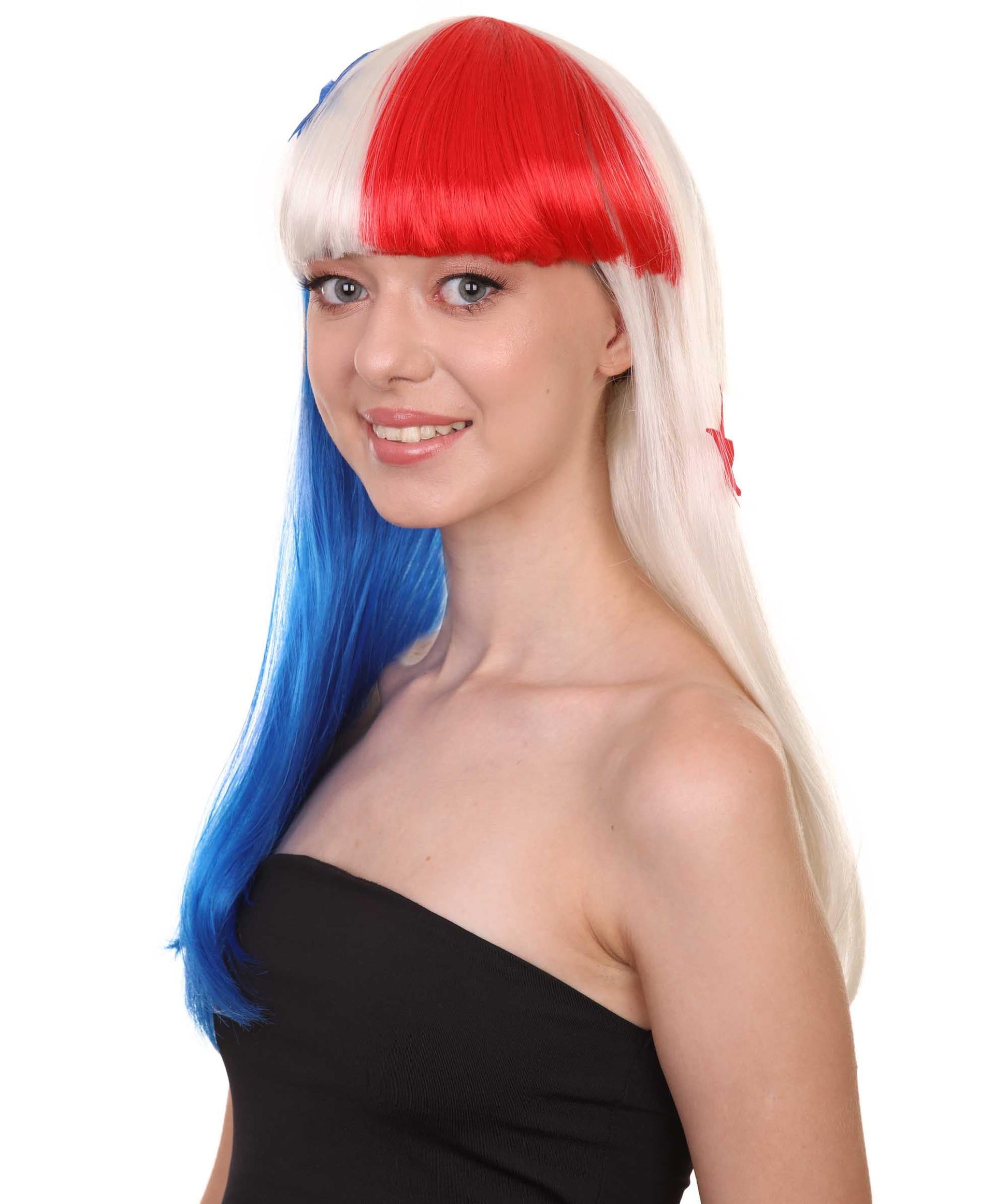 Panama Flag long Bob Wig