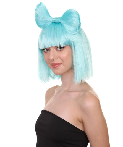 Light Blue Women's Butterfly Bow Wigs