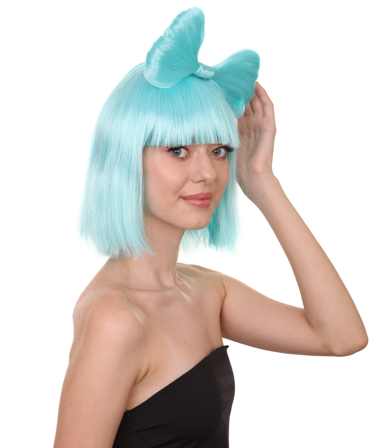 Light Blue Women's Butterfly Bow Wigs