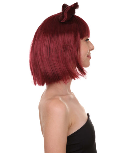 Burgundy Women's Butterfly Bow Wigs