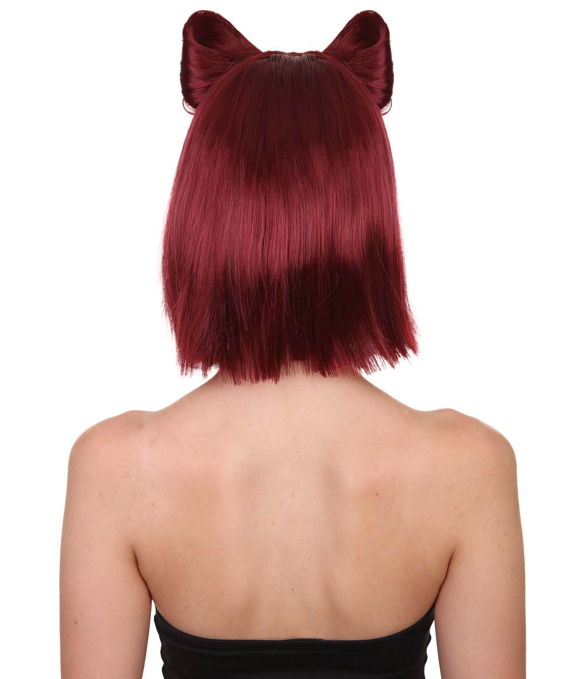 Burgundy Women's Butterfly Bow Wigs