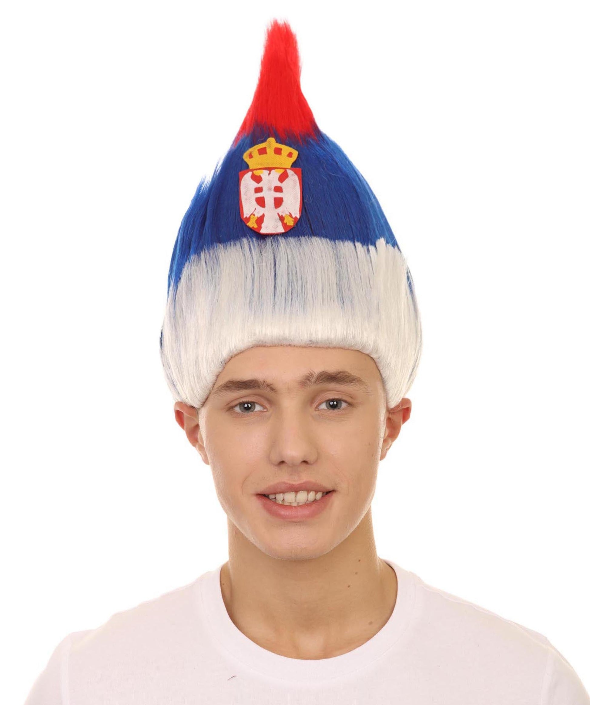 Serbia Sport Troll Wig