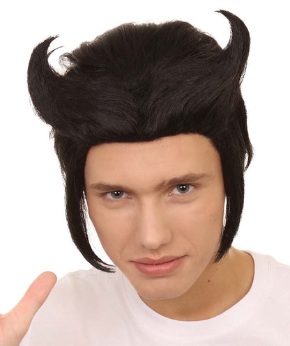 Black Devil Wig | Fancy Halloween Wig | Premium Breathable Capless Cap