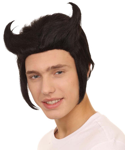 Black Devil Wig | Fancy Halloween Wig | Premium Breathable Capless Cap