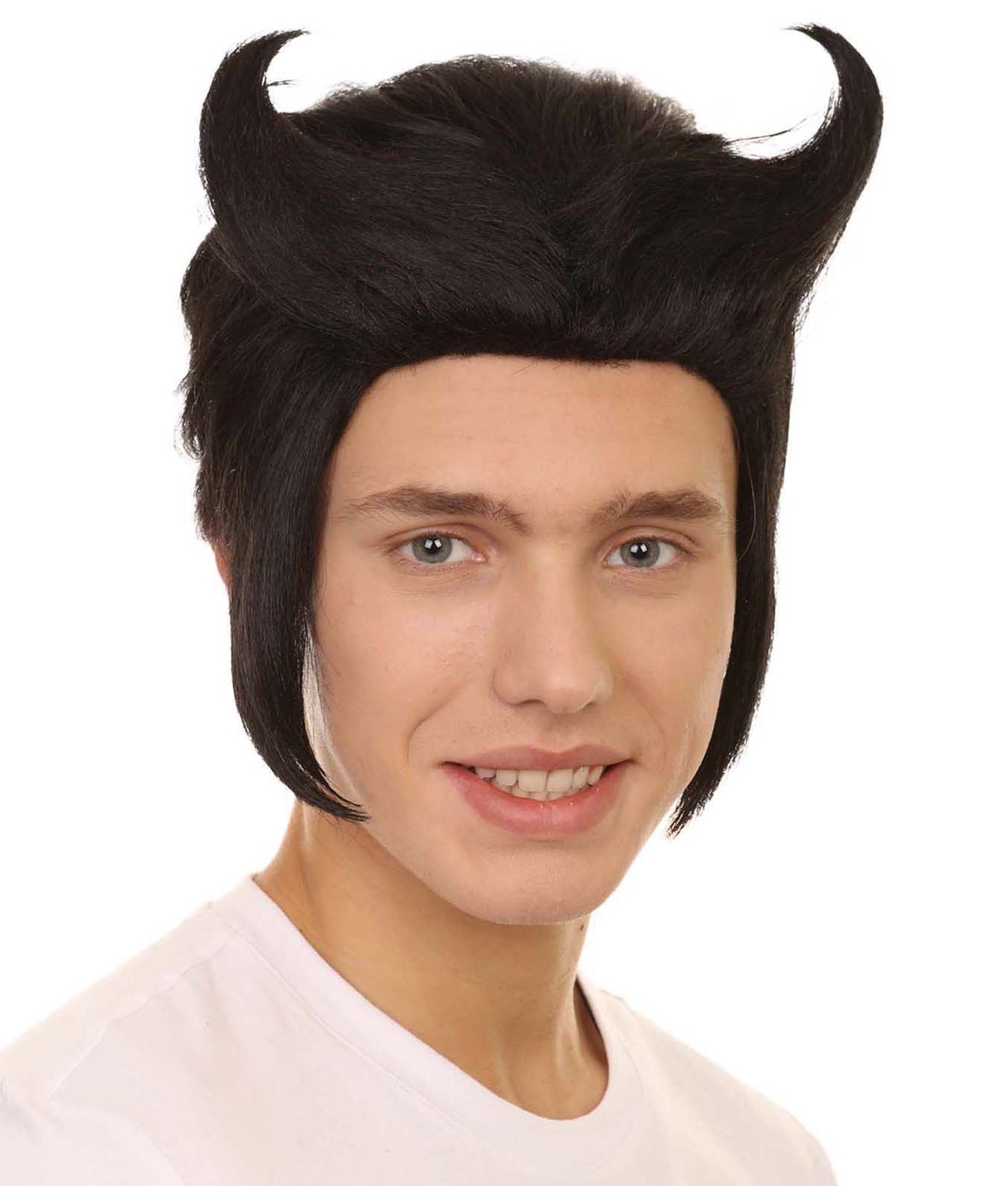 Black Devil Wig | Fancy Halloween Wig | Premium Breathable Capless Cap