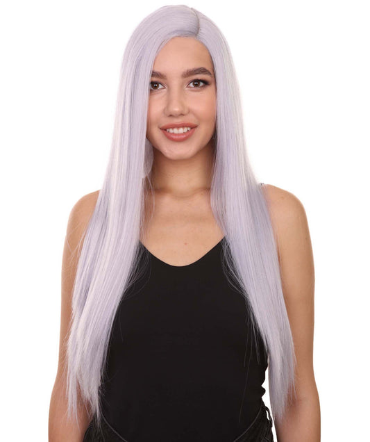  Natural Platinum Silver Hairline Beauty Wig