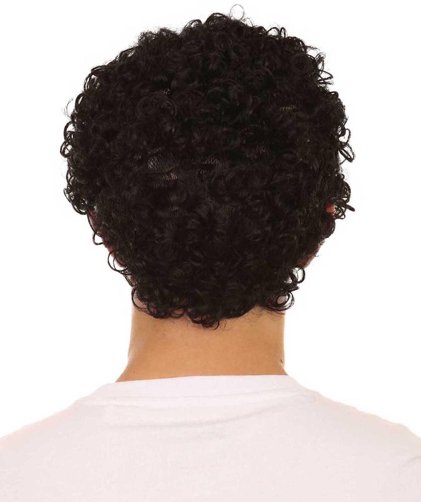 Black Short Curly Unisex Afro Wig | Fancy Halloween Wig | Premium Breathable Capless Cap