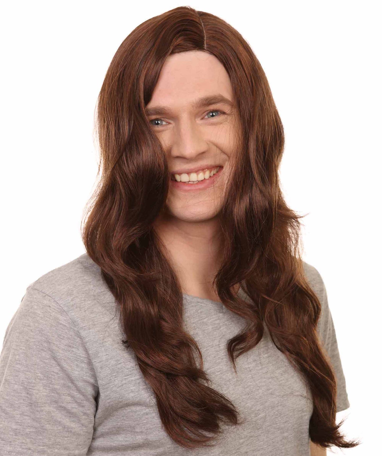 80's Rocker Men's Hair| Historical Brown Cosplay Halloween Wig