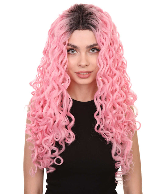 Xena Women's Long Length Lace Front Curly With Dark Roots - Fashion Wigs | Nunique