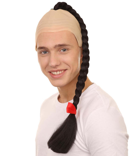 Kung Fu Master Mens Wig | Black Braid With Wig