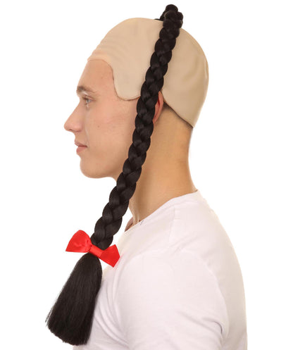 Kung Fu Master Mens Wig | Black Braid With Wig