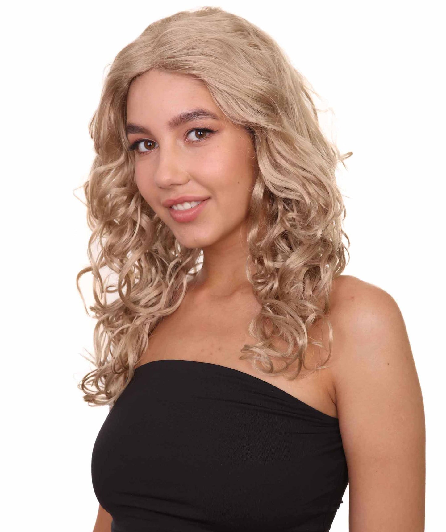 Blonde Bombshell Womens Wig | Fashion Glamour Fancy Halloween Wig | Premium Breathable Capless Cap