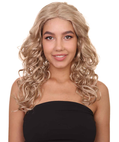 Blonde Bombshell Womens Wig | Fashion Glamour Fancy Halloween Wig | Premium Breathable Capless Cap