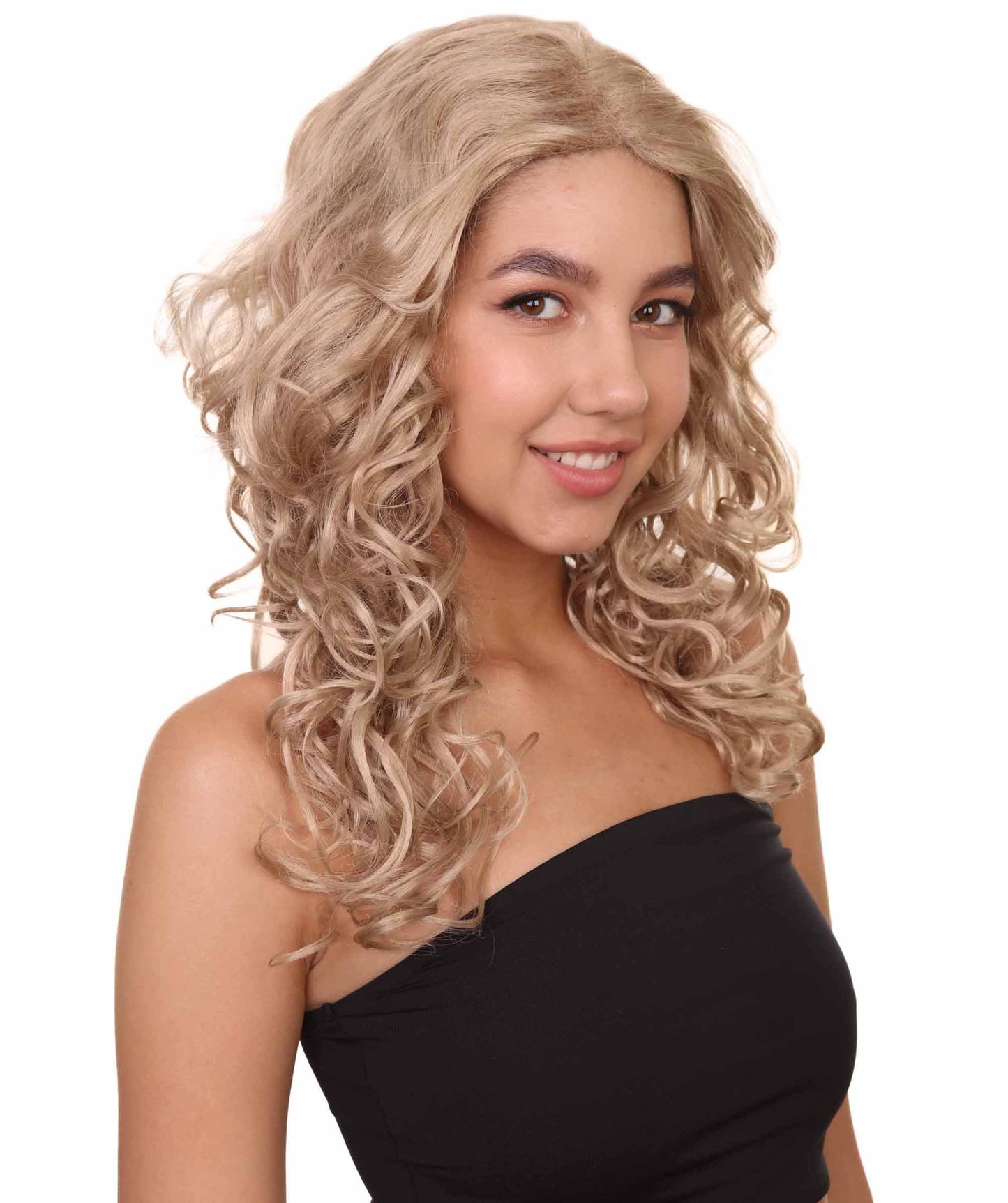 Blonde Bombshell Womens Wig | Fashion Glamour Fancy Halloween Wig | Premium Breathable Capless Cap