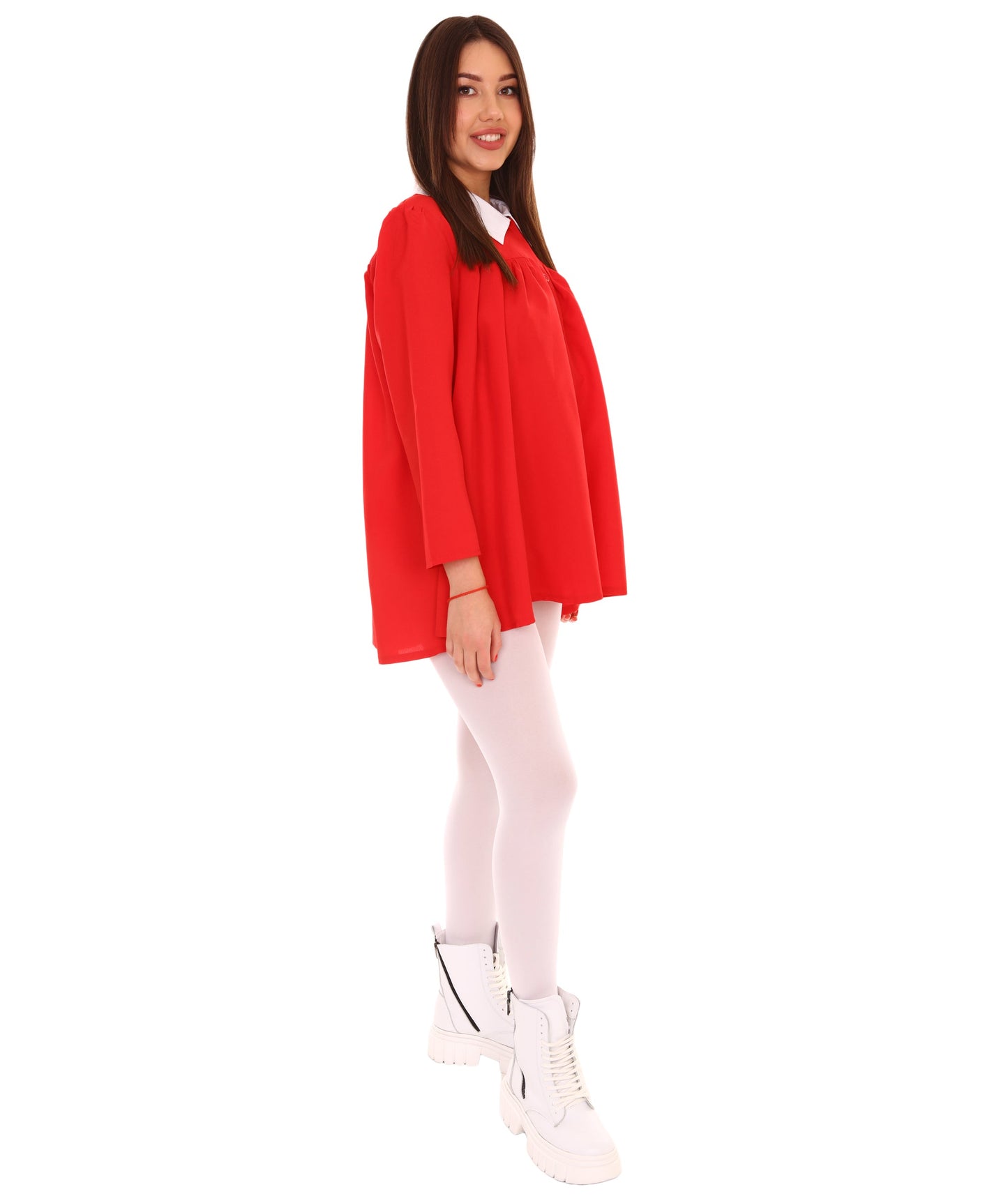 Women's Sleeves Dress Celebrity Costume | Red Fancy Costume