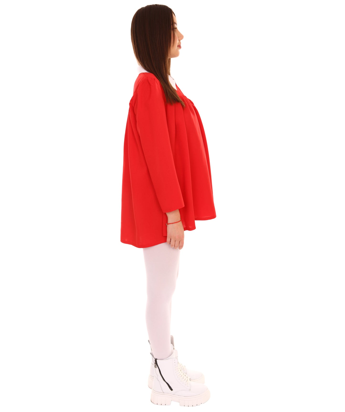 Women's Sleeves Dress Celebrity Costume | Red Fancy Costume