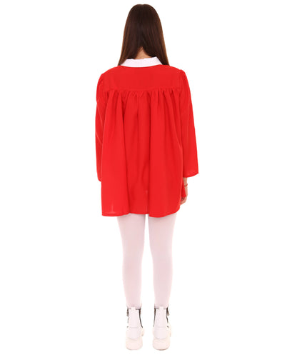 Women's Sleeves Dress Celebrity Costume | Red Fancy Costume