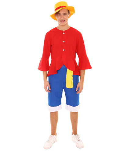 Men's Pirate Shirt Costume | Red Halloween Costume