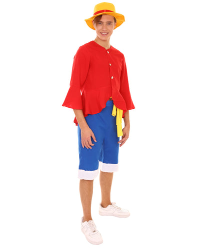 Men's Pirate Shirt Costume | Red Halloween Costume