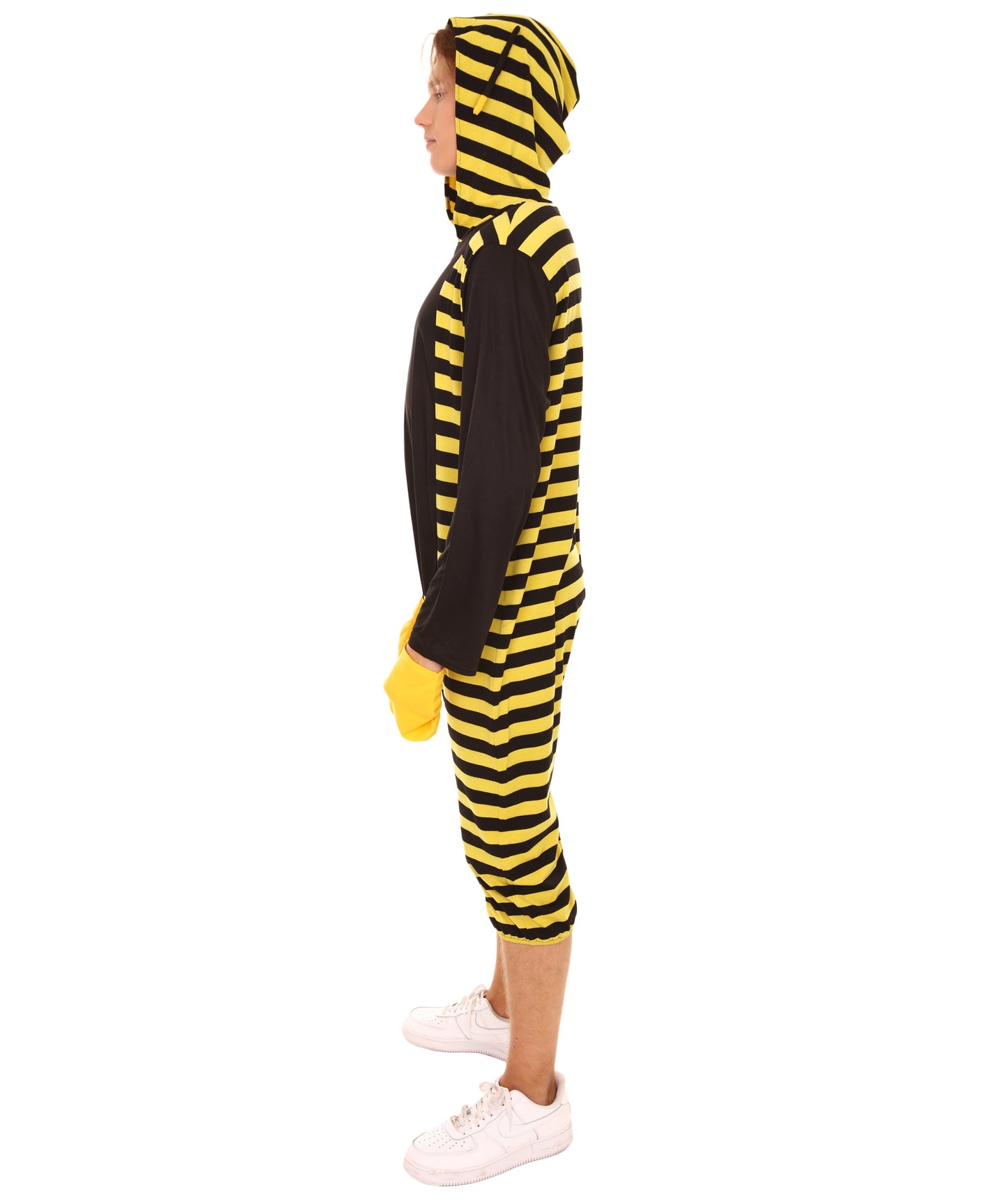 Women's Bee Hoodie Costume | Black and Yellow Halloween Costume